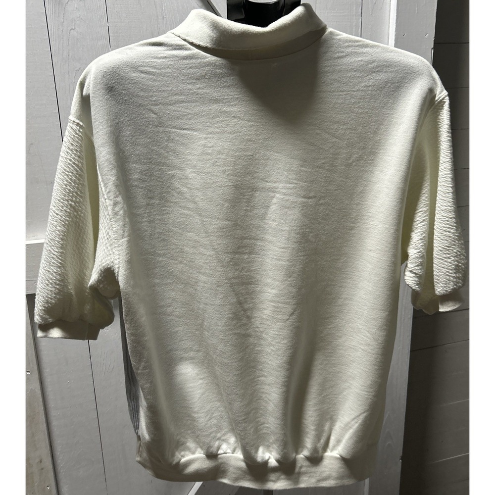 Vintage Koret City Blues Pullover Shirt Sz L Grandma Stretch Cottagecore 90s - Picture 3 of 7